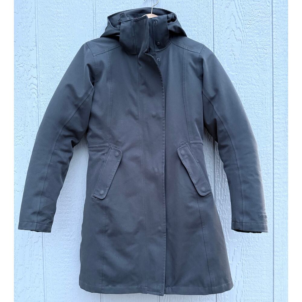 PATAGONIA Tres 3 in 1 waterproof gray burgundy goose down parka coat jacket XS